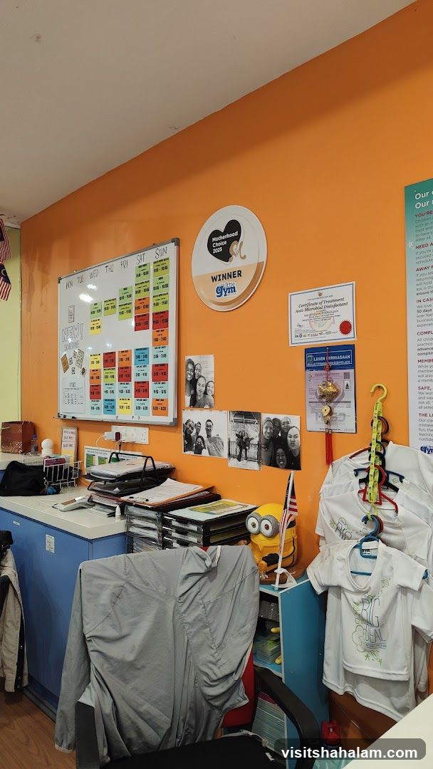 Office interior with schedule and awards