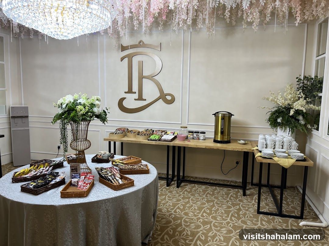 Buffet Setup with Snacks and Beverages