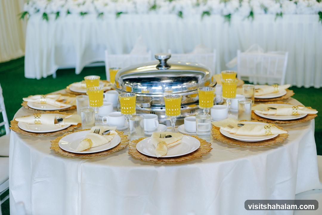 Table Setting with Chafing Dish