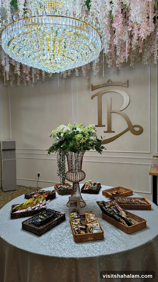 Table with assorted coffee and tea sachets