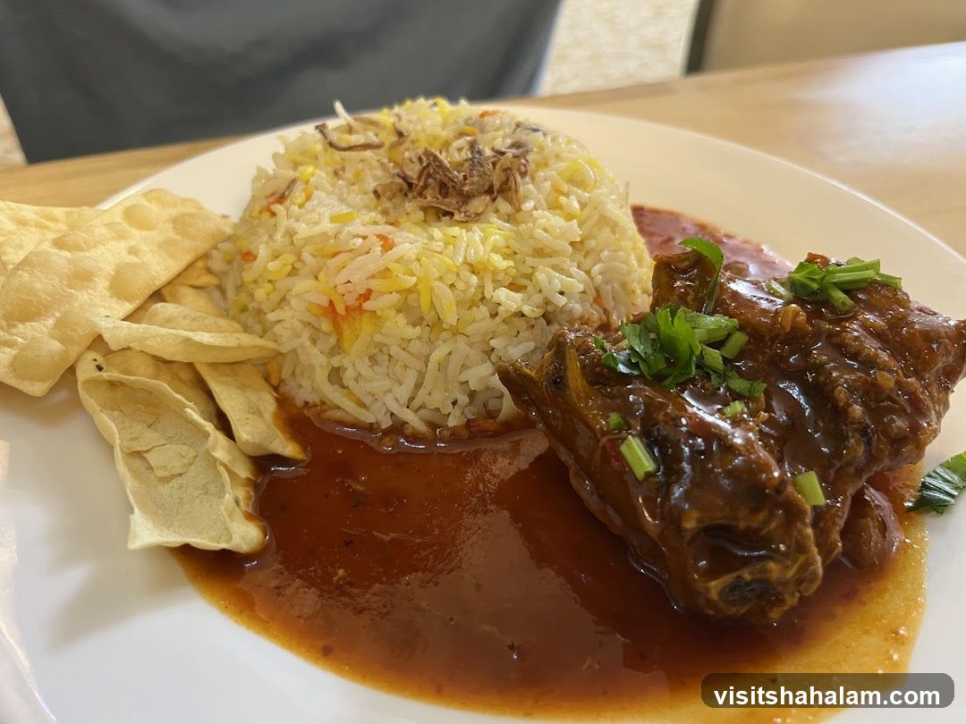 Lamb Ribs with Rice and Papadum