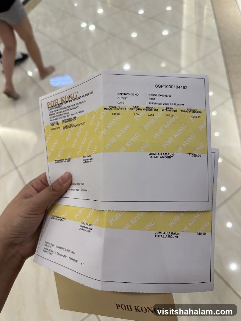 Receipts from Poh Kong