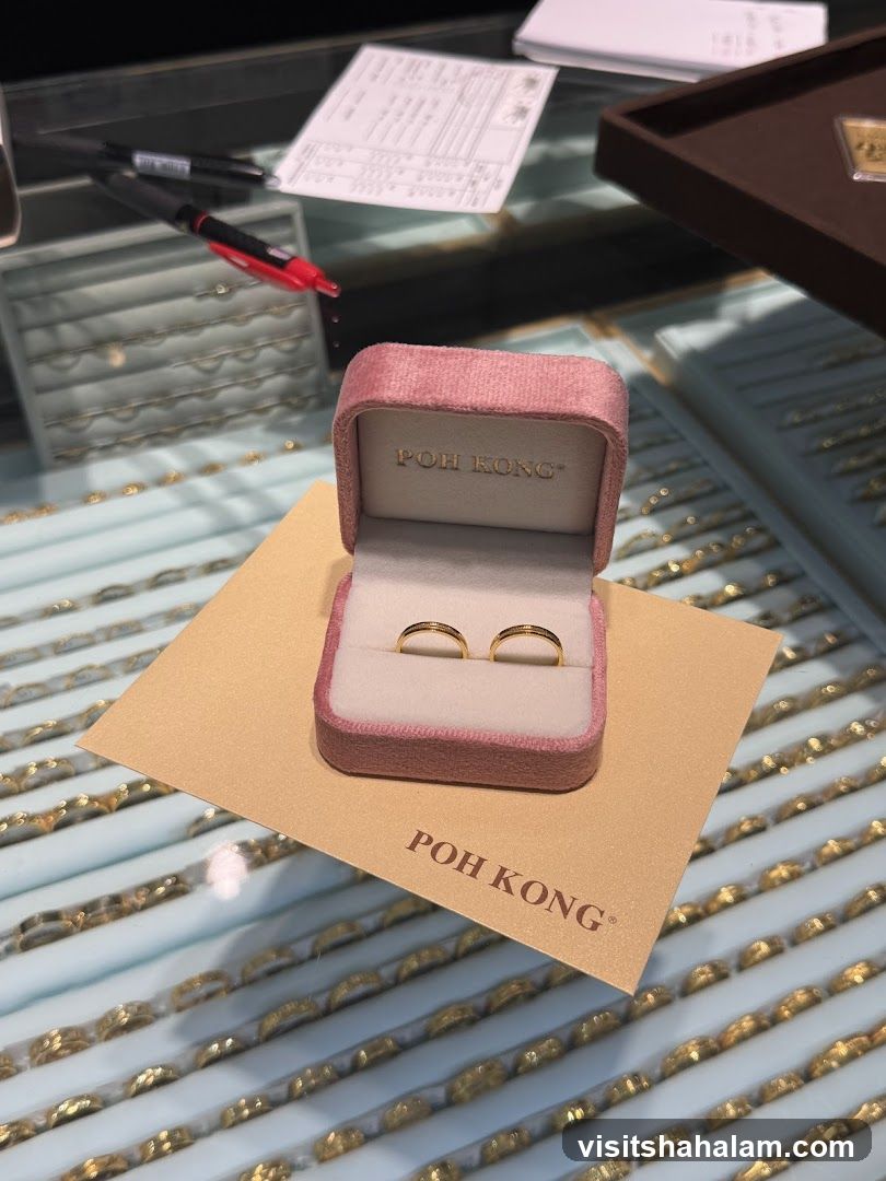 Wedding Rings in a Jewelry Store Display
