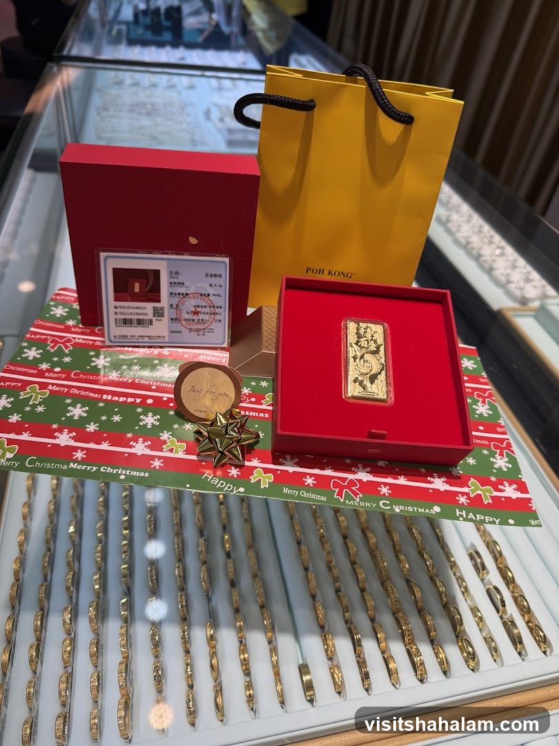 Gold Bars and Jewelry Display