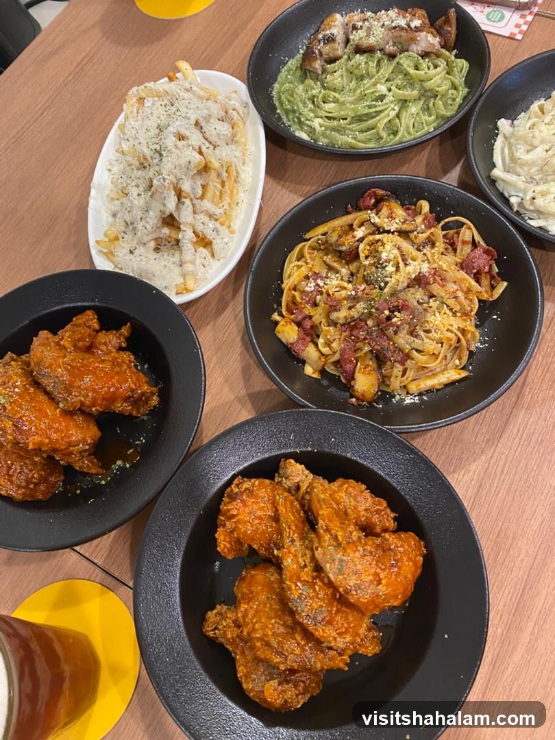 Table with various dishes