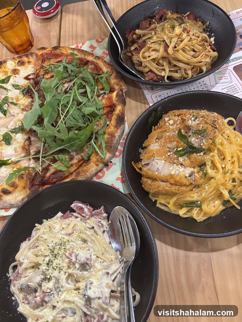 Pizza and Pasta Dishes
