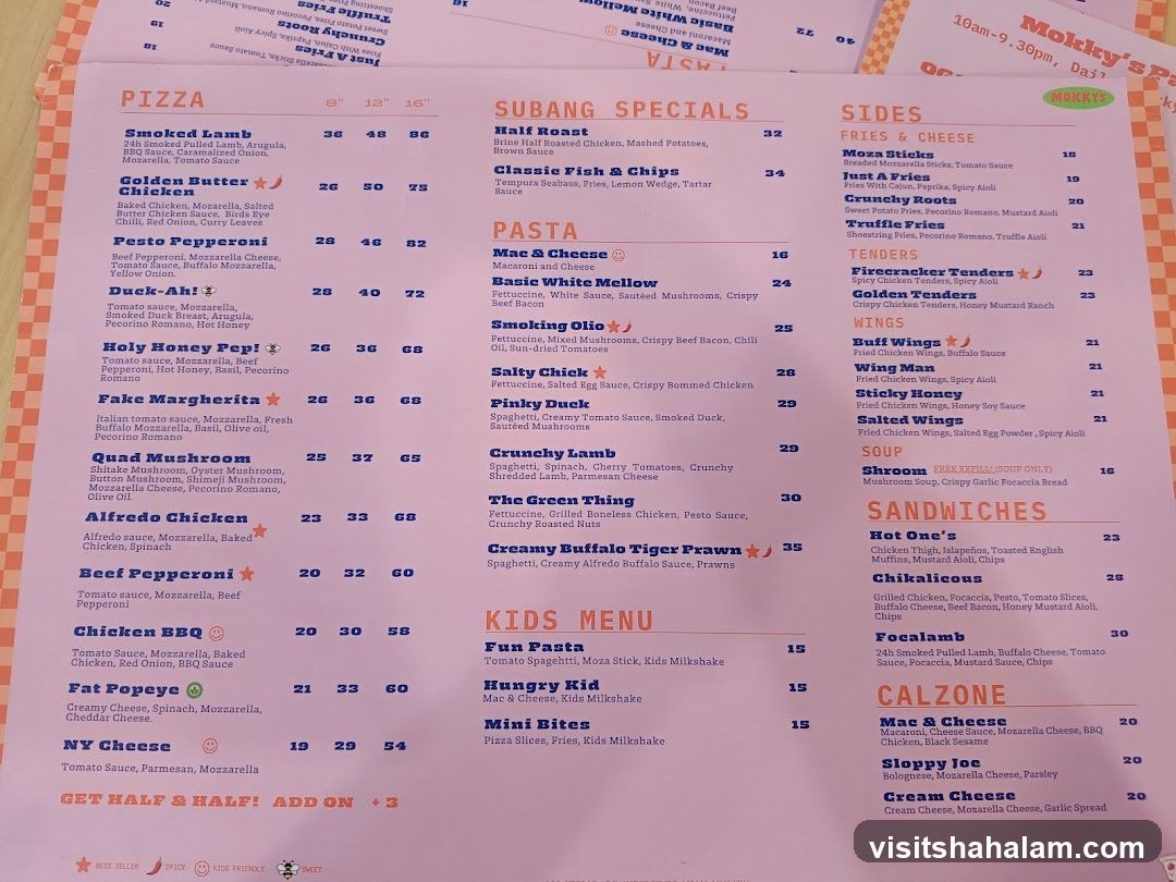 Mokky's Menu