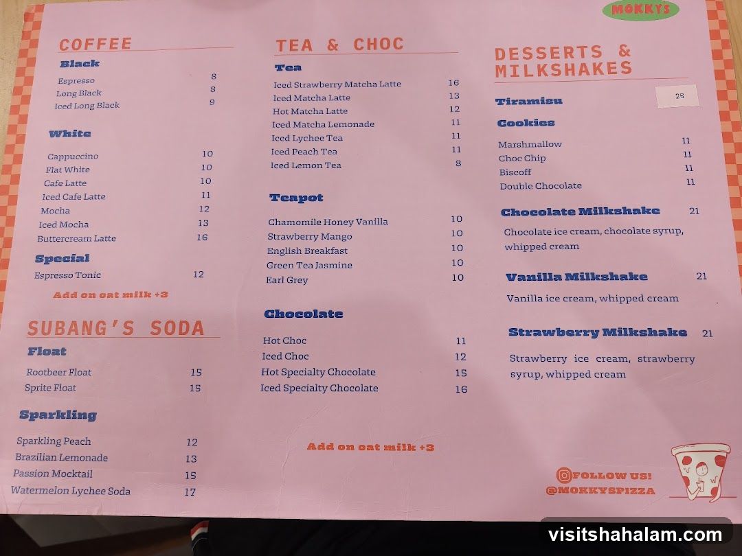 Mokky's Menu