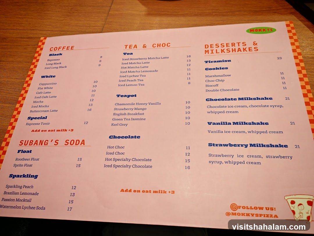 Mokky's Menu