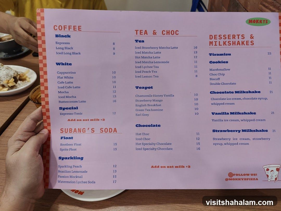 Mokky's Menu