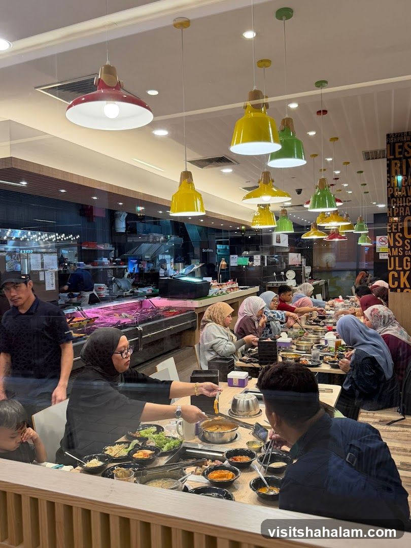 Restaurant Interior with Diners