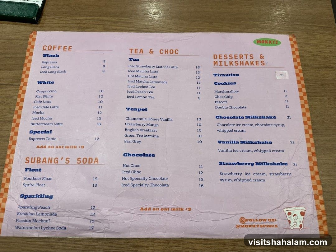 Mokky's Menu