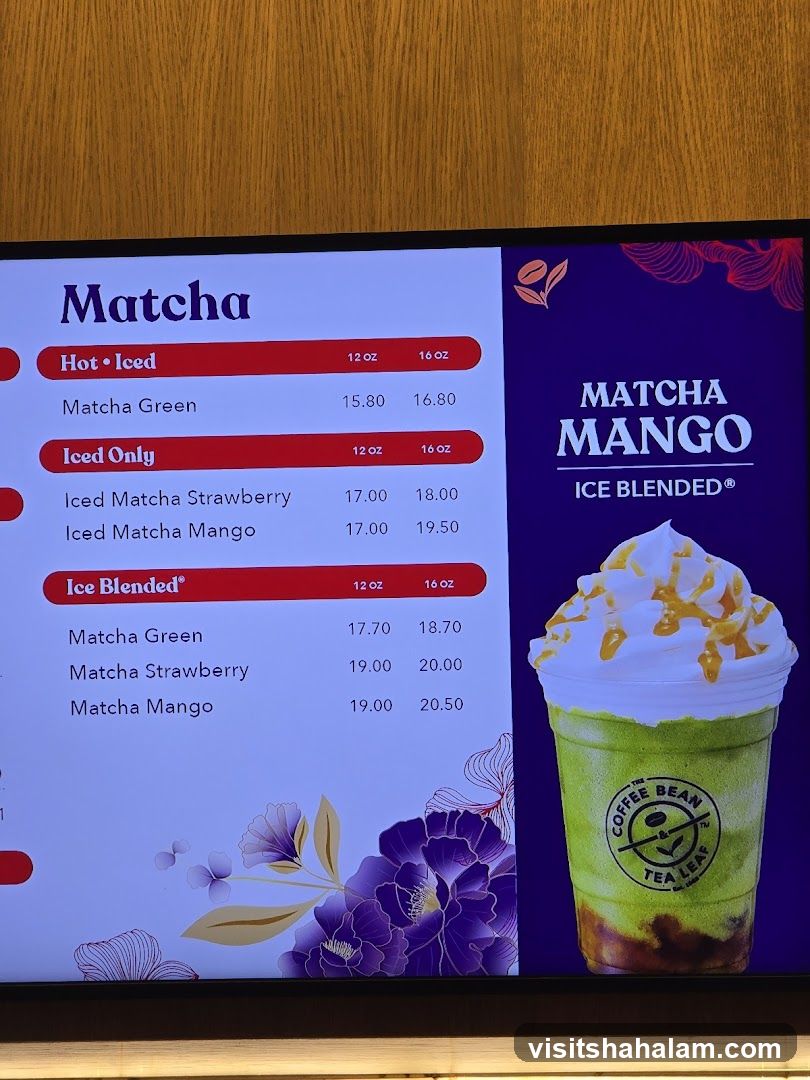 Matcha Menu