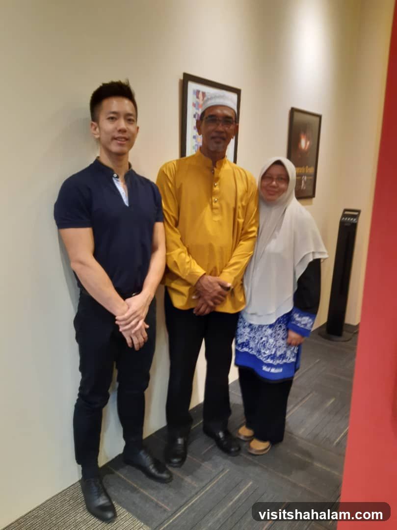 Three people posing for a photo