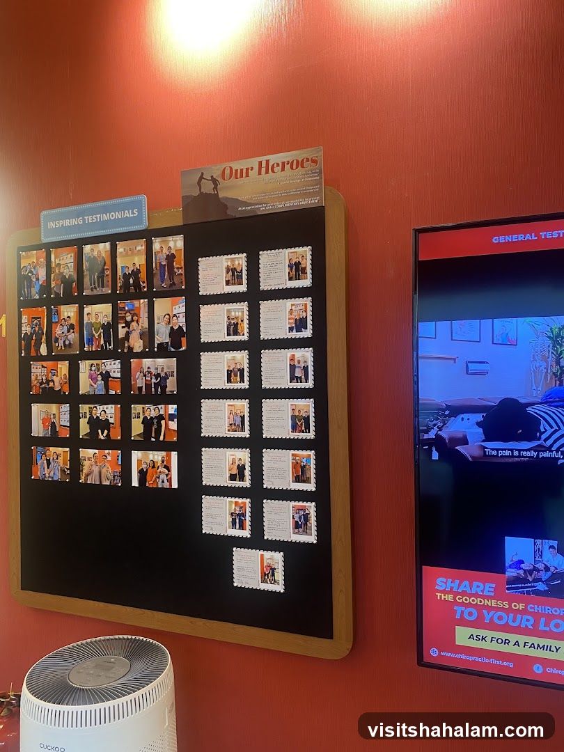 Testimonials Board and Screen