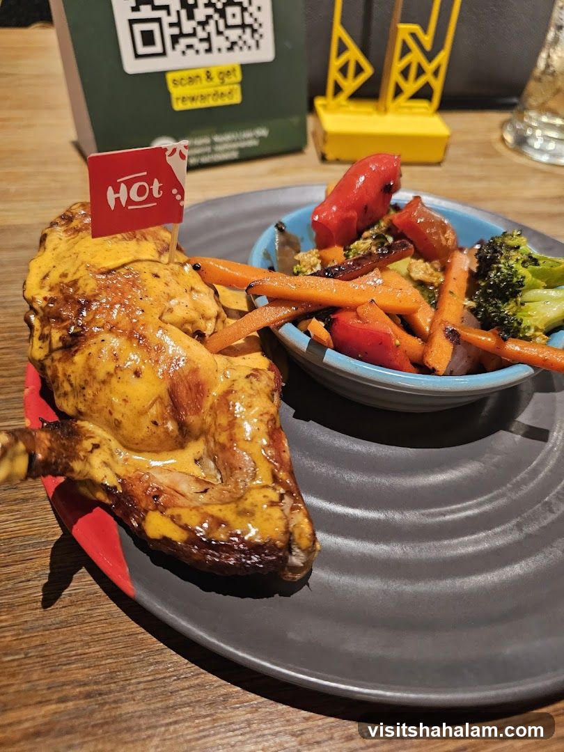 Half chicken with roasted vegetables