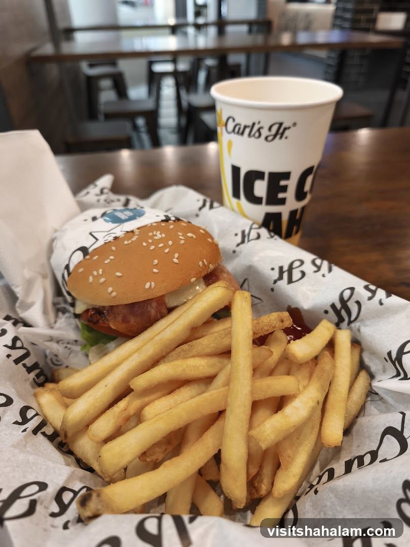 Carl's Jr. Burger and Fries