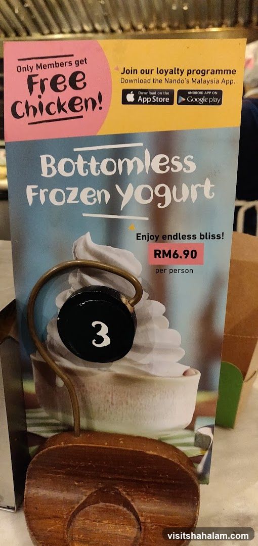Bottomless Frozen Yogurt Promotion