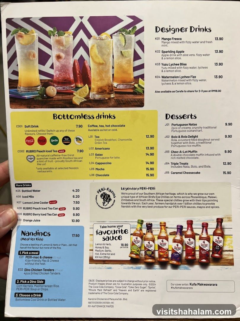 Nando's Menu