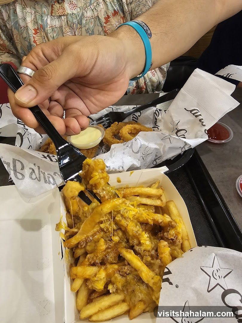 Cheese Fries and Onion Rings