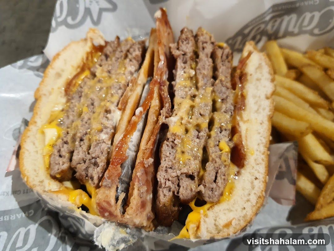 Quad Burger with Fries