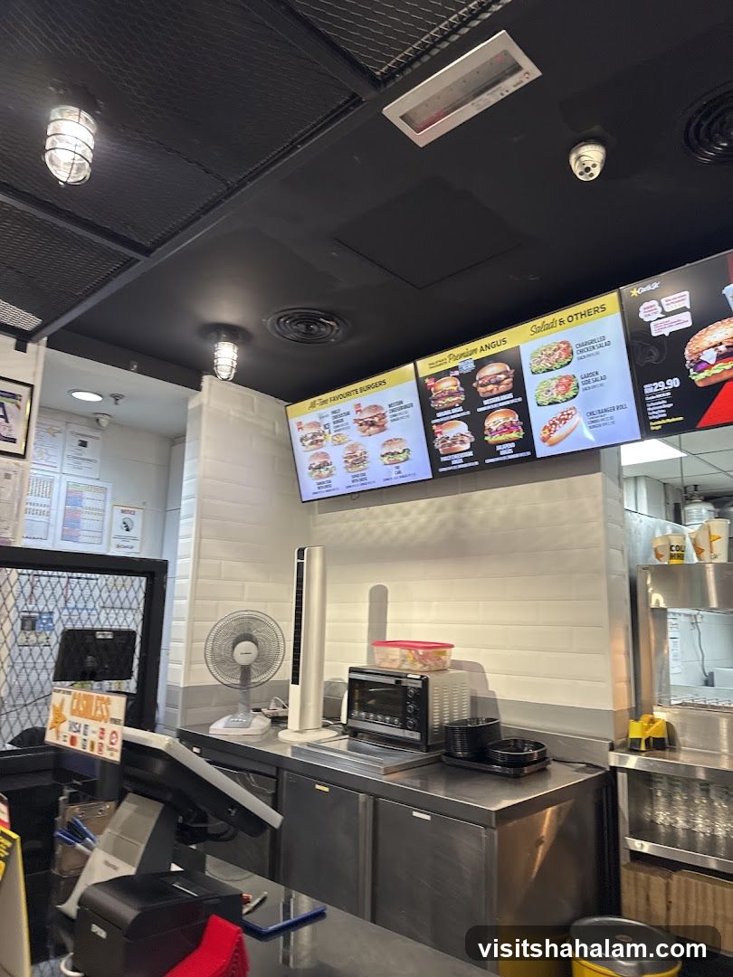 Fast Food Restaurant Menu Display