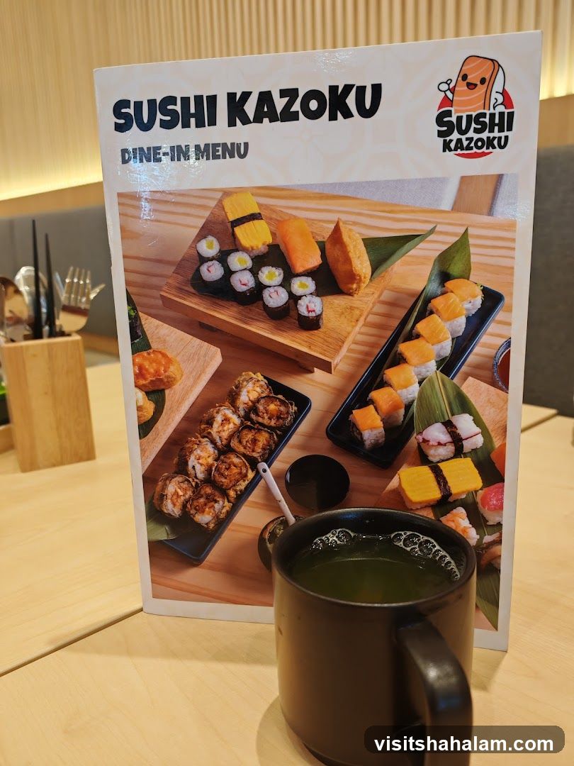Sushi Kazoku Dine-In Menu