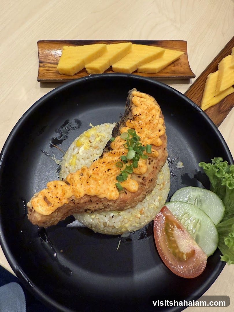Salmon with Fried Rice