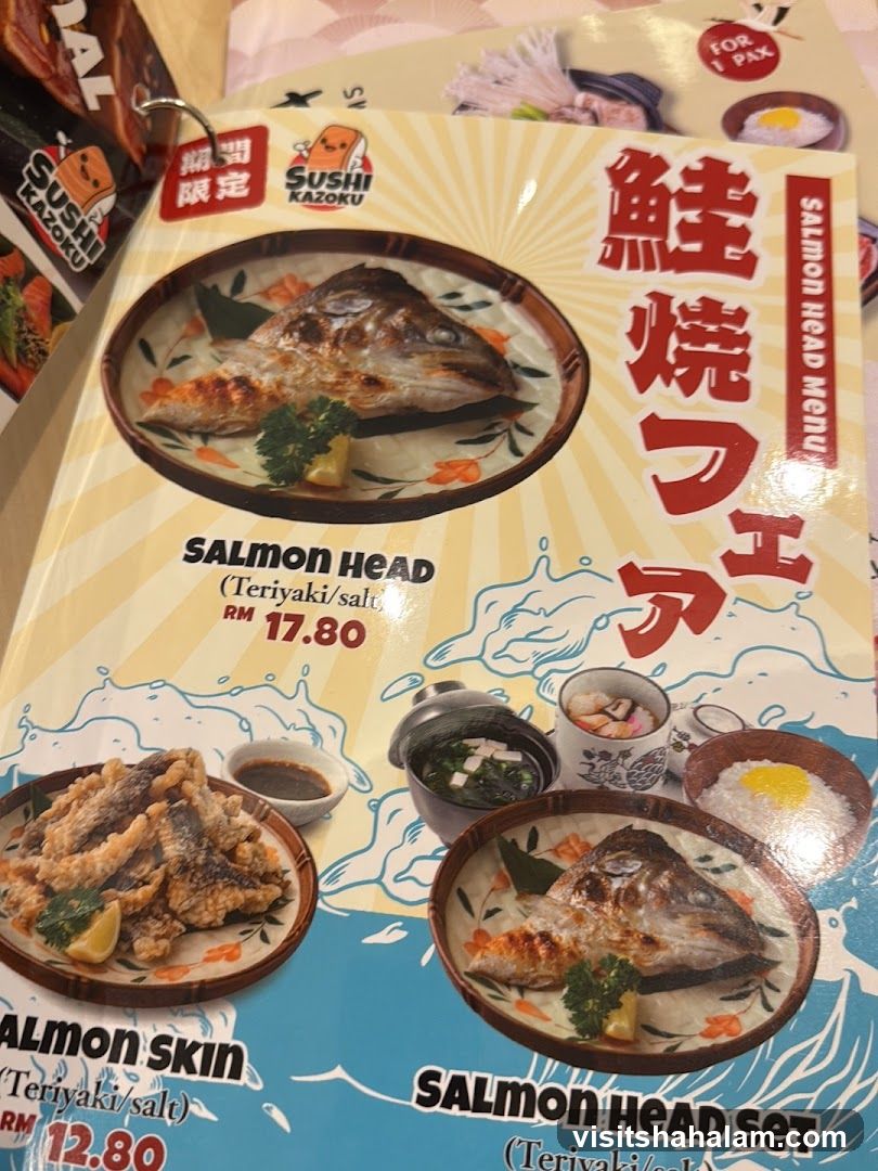 Salmon Head Menu