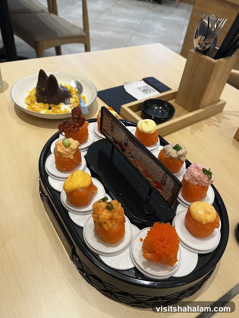 Sushi Platter and Dessert
