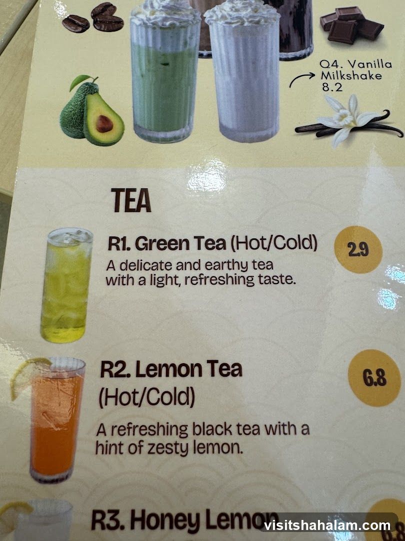 Tea Menu