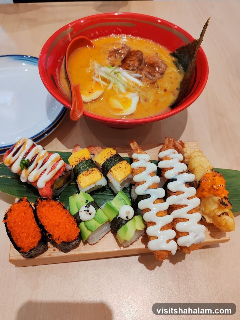 Ramen and Sushi Platter