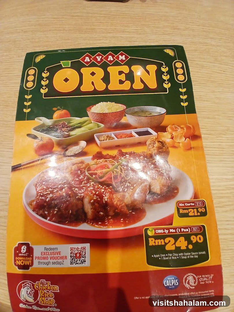 Ayam Oren Menu