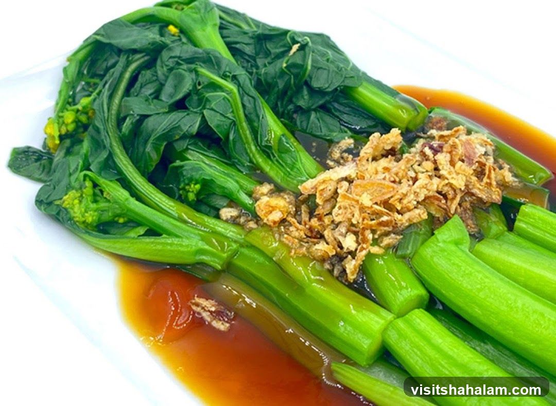 Steamed Chinese Broccoli with Garlic