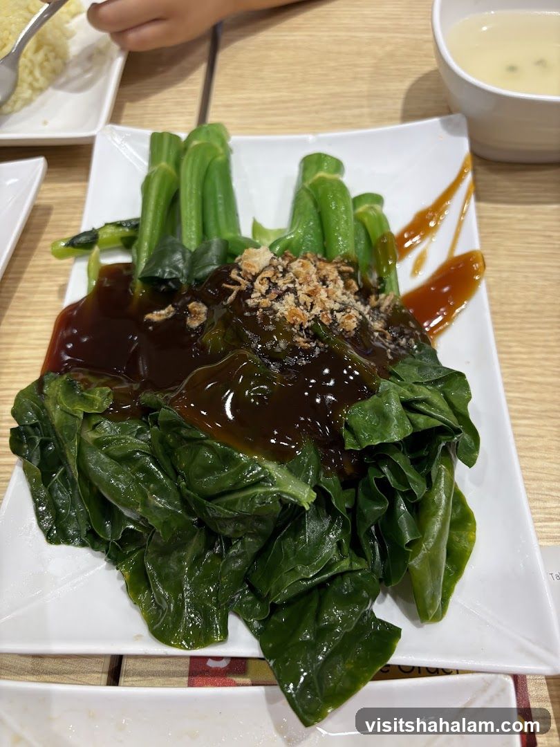 Steamed Greens with Sauce