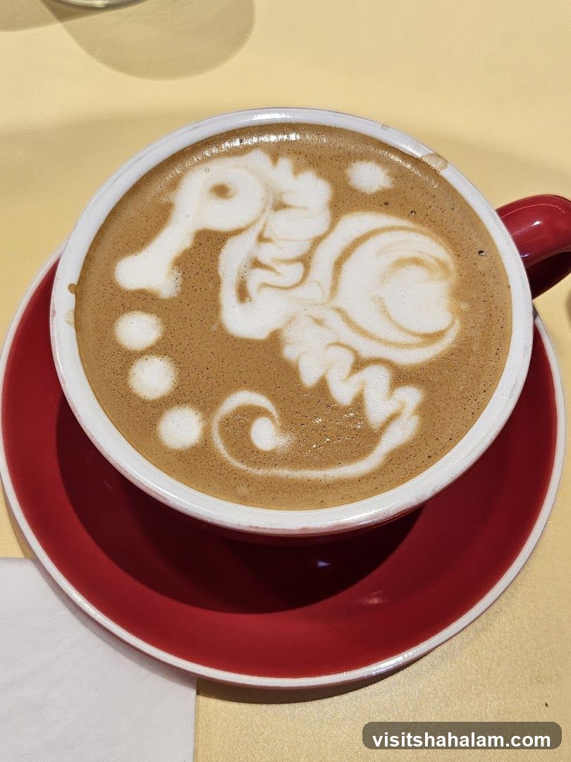 Latte Art Seahorse