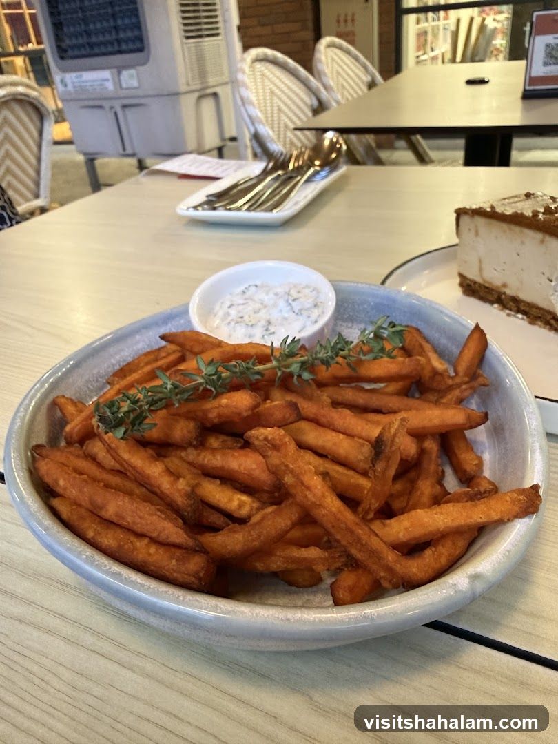 Sweet Potato Fries and Cheesecake
