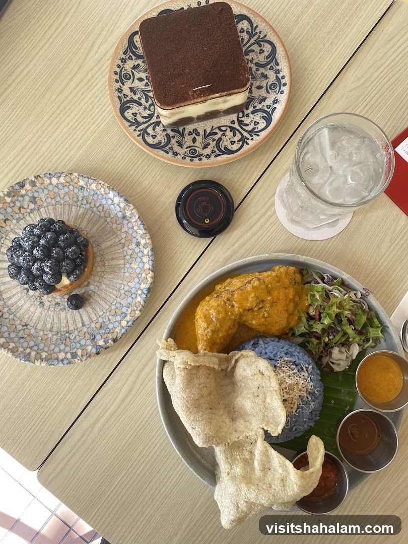 Table with food and desserts