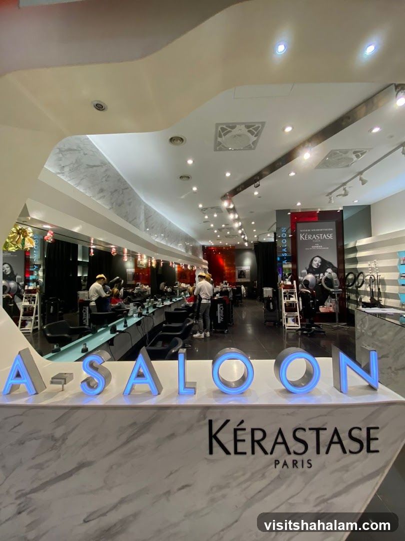 Salon Interior with Kérastase Branding