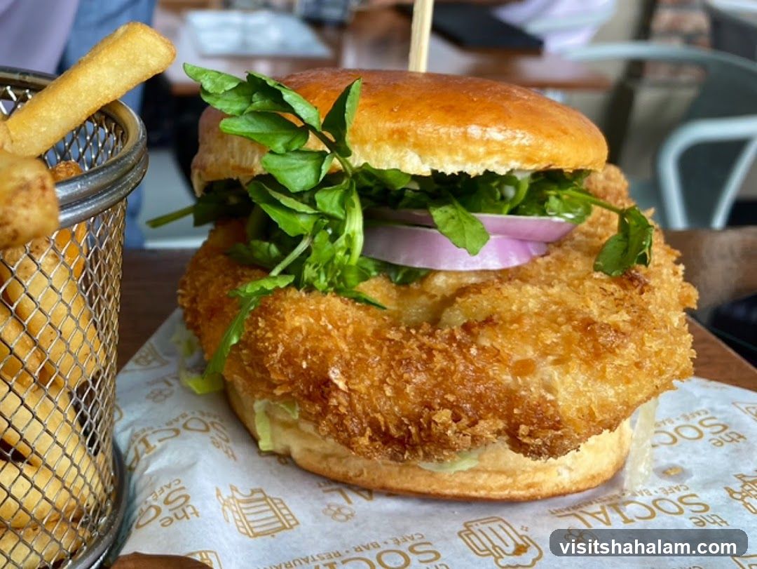 Crispy Chicken Burger with Fries