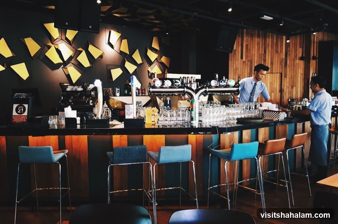 Bar Interior with Bartenders