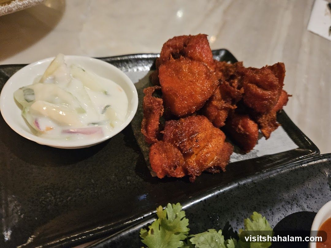 Fried Chicken Bites with Raita