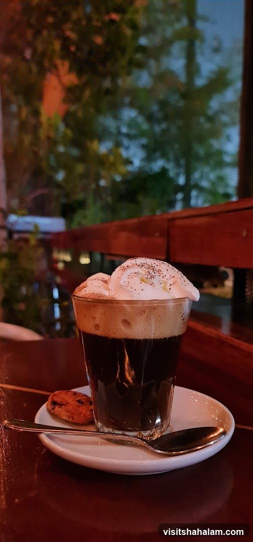 Coffee with Whipped Cream and Cookie