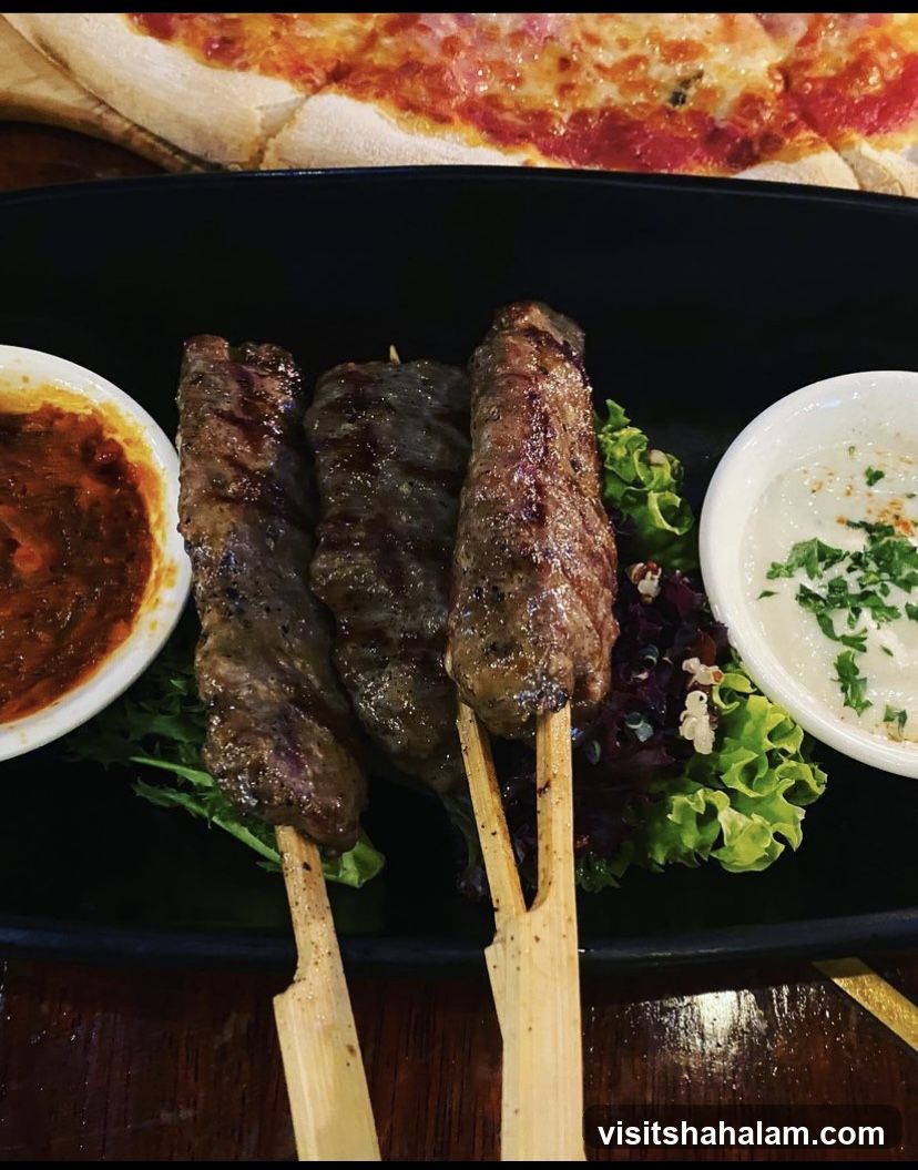 Grilled Kebabs with Pizza