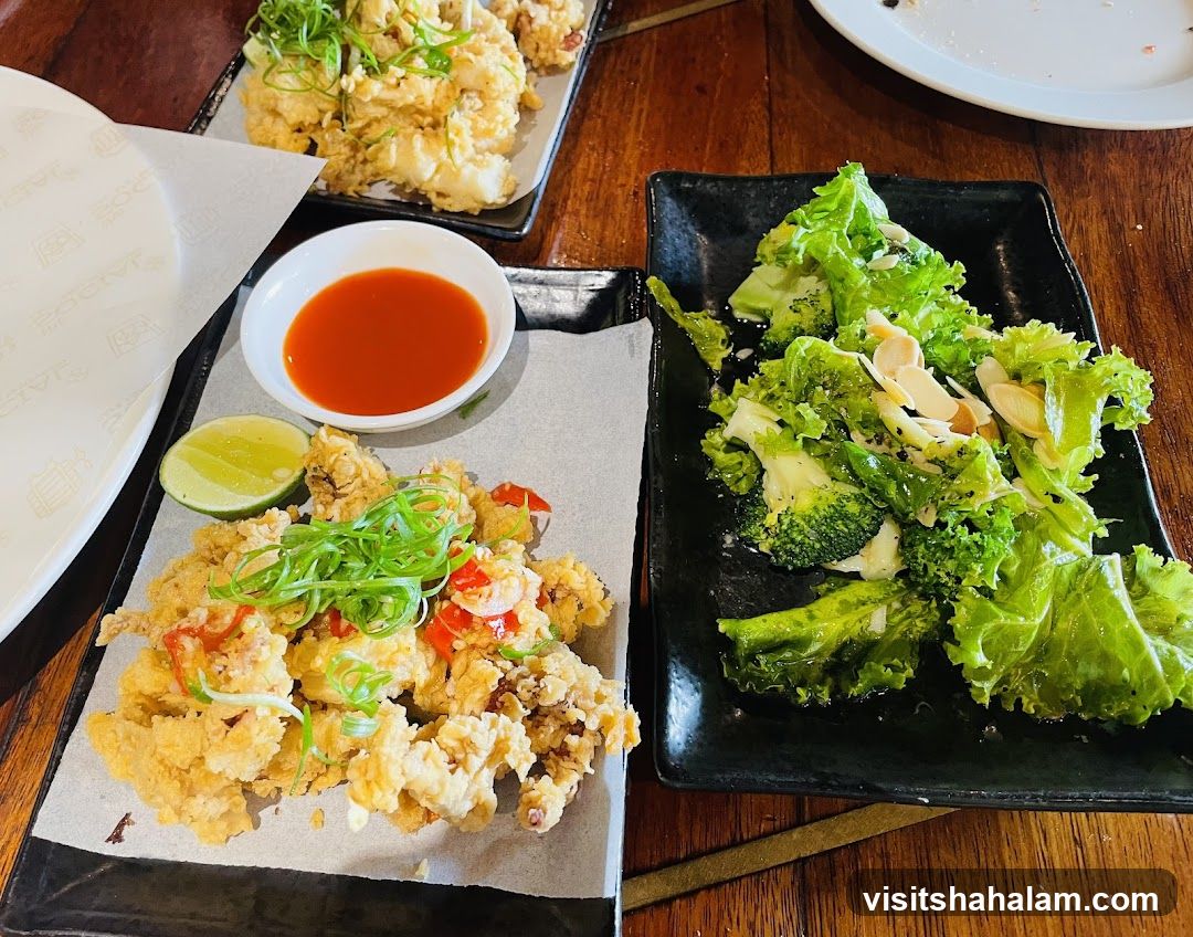 Fried Calamari and Broccoli Salad