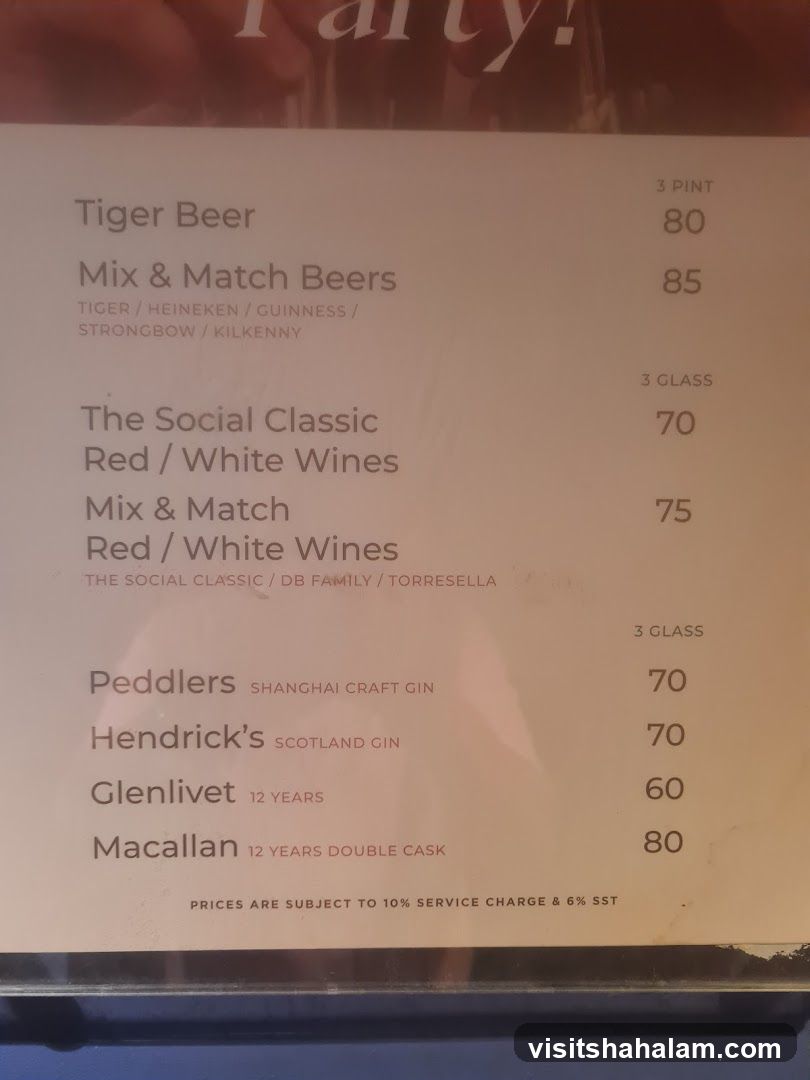 Drinks Menu