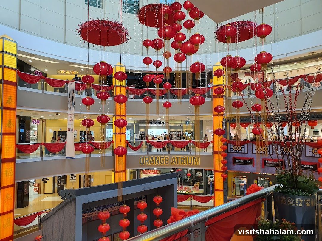 Mall decorated for Chinese New Year