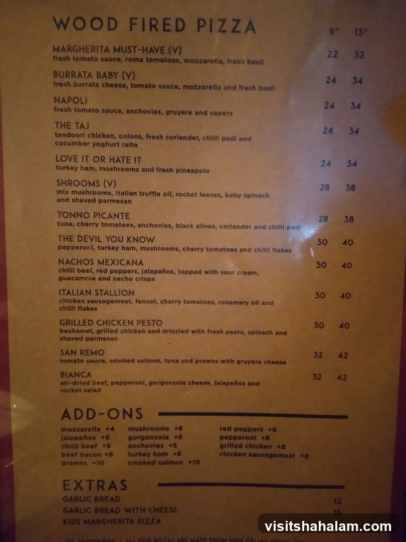 WOOD FIRED PIZZA