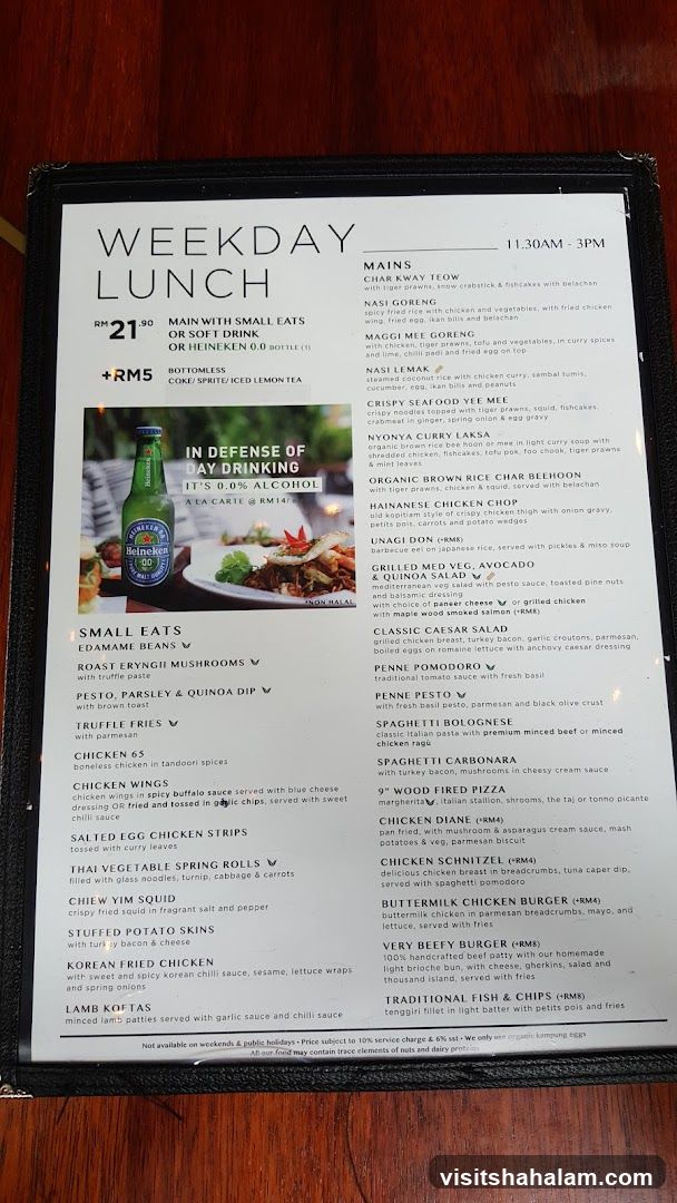 WEEKDAY LUNCH