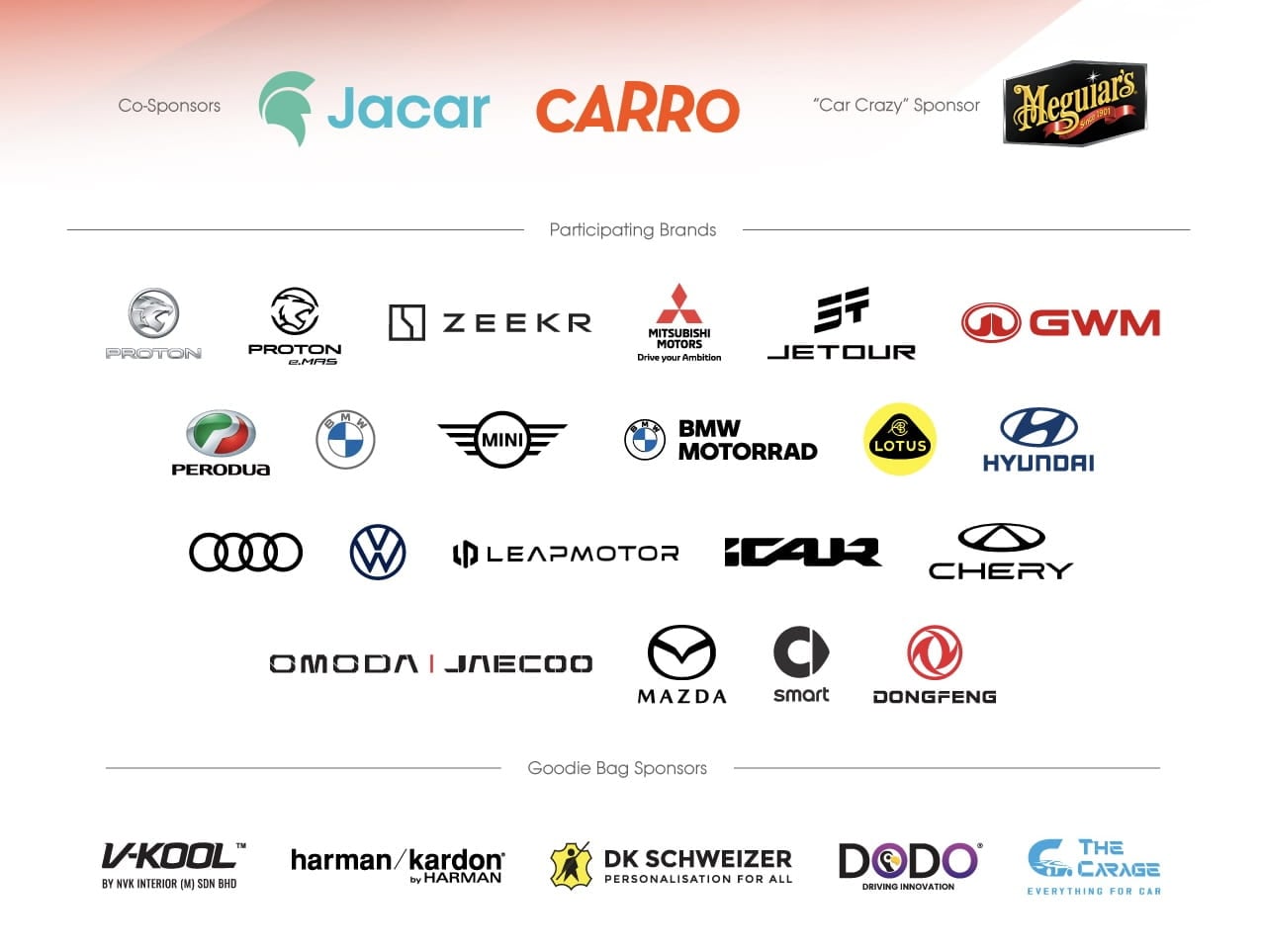 ACE 2026 participating car brands and sponsors at Setia City Convention Centre